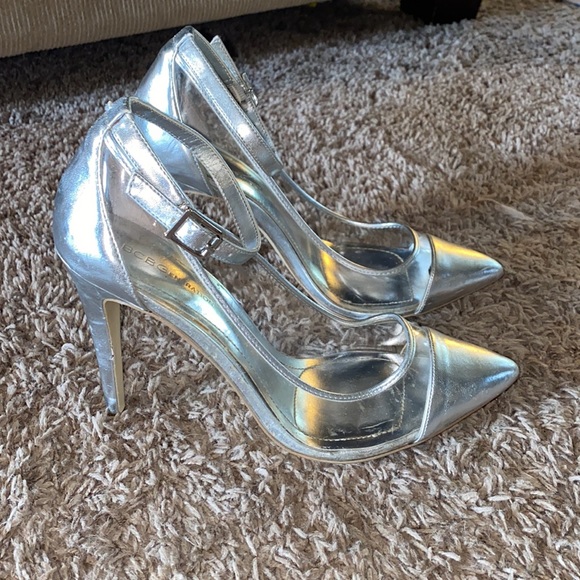 BCBGeneration silver/transparent Cynthia heels - Picture 4 of 10